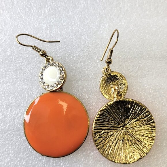 Orange Light Drop Earrings - Picture 3 of 9